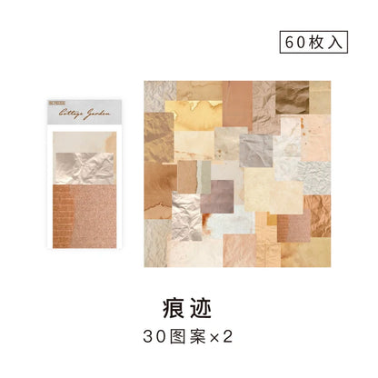 JIANQI 60 Sheets Vintage Collage Scrapbooking Journal Material paper Card Making DIY Retro Source Paper Creative Memo Stationery