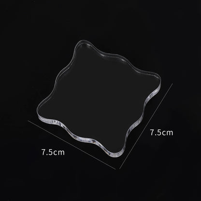 1pc Crystal acrylic stamp Transparent seal  creat Friend gift accessories  High quality plexiglass school Supplies  DIY