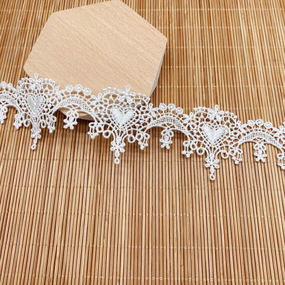 1 Yard Black White Gold Embroidery Luxury Lace Fabric  Ribbon DIY Clothing Wedding Decoration Home Sew On Trim  Applique