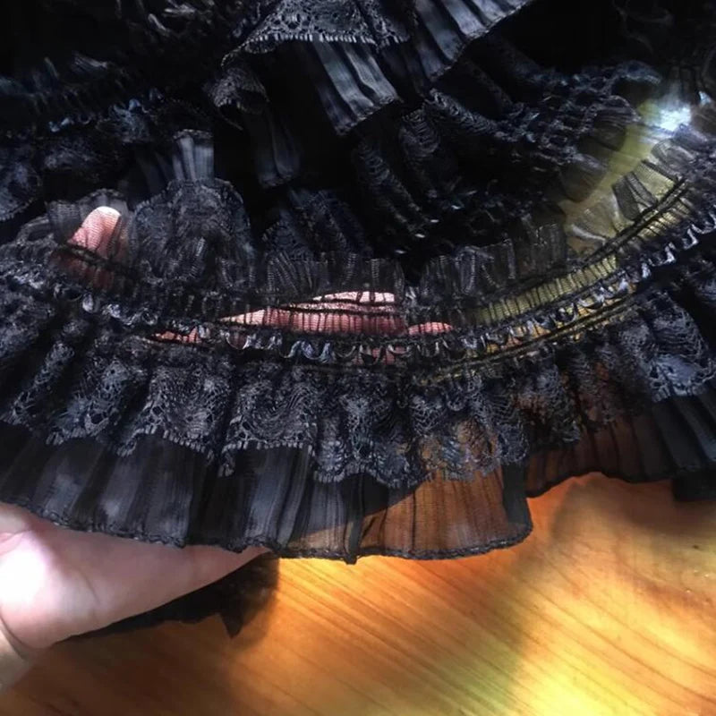 1 Yard Embroidery Elastic Lace Clothing Lace Fabric Lace Layer Materials Vintage Dress Lace Accessories 7.5CM