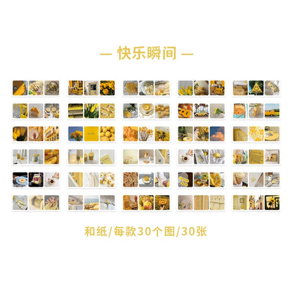 JIANQI 30pcs/pack 90patterns/pack Ins Material Stickers Book Scrapbooking Junk Journal Creative Stationery DIY Deco Stickers