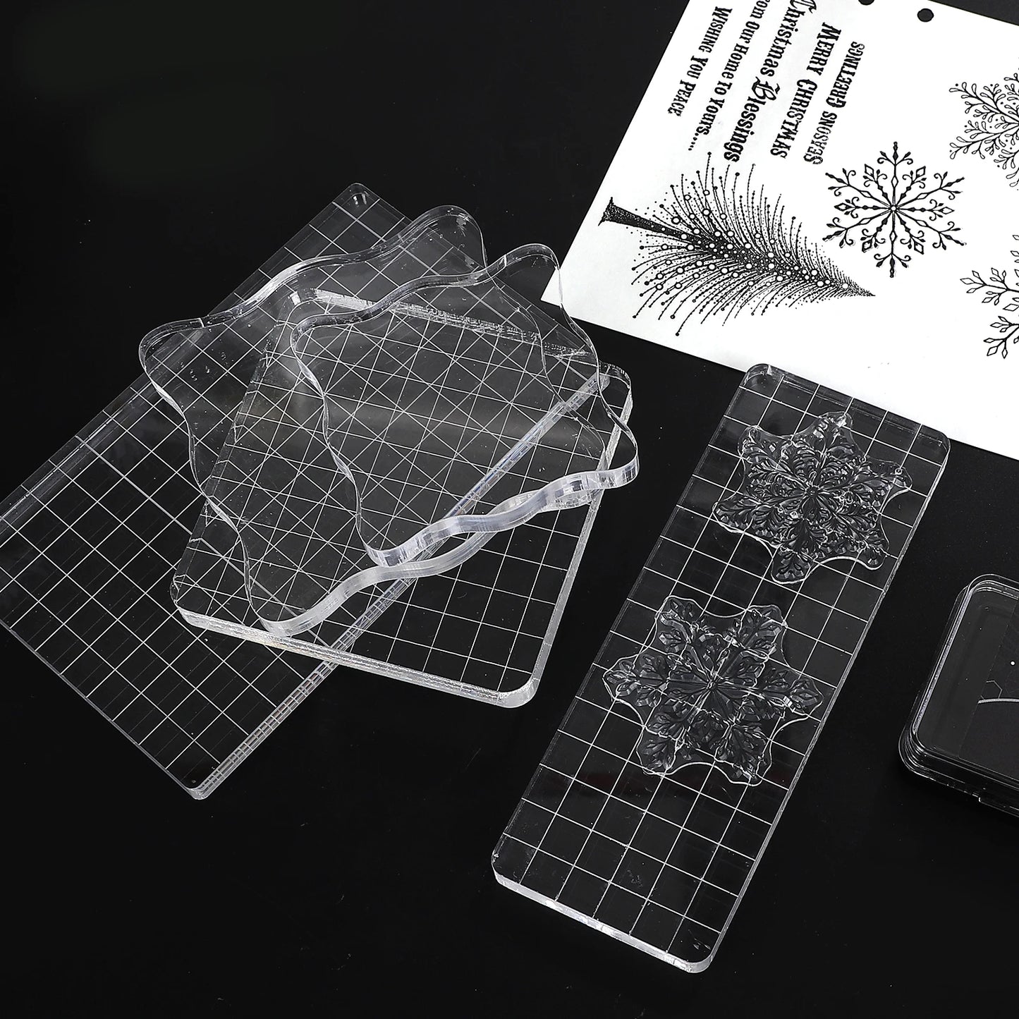 1pc Crystal acrylic stamp Transparent seal  creat Friend gift accessories  High quality plexiglass school Supplies  DIY