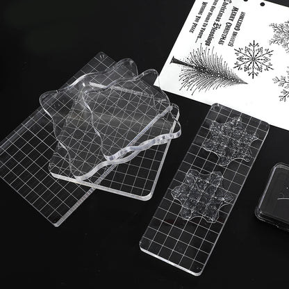 1pc Crystal acrylic stamp Transparent seal  creat Friend gift accessories  High quality plexiglass school Supplies  DIY