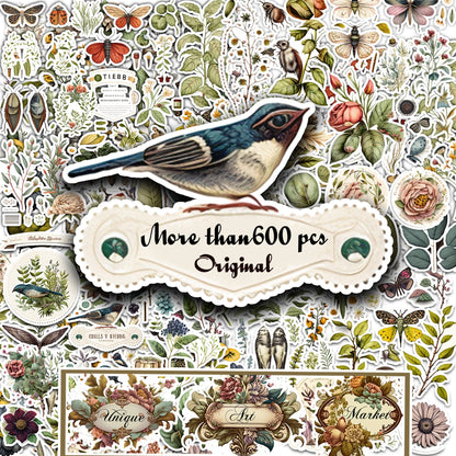 Junk Journal Kit, Fussy Cut, Bird, Bees, Bug, Beekeeper, Printable, Easter, Spring, Egg, Cricut, Ephemera, UniqueArtMarkt , Digital Download