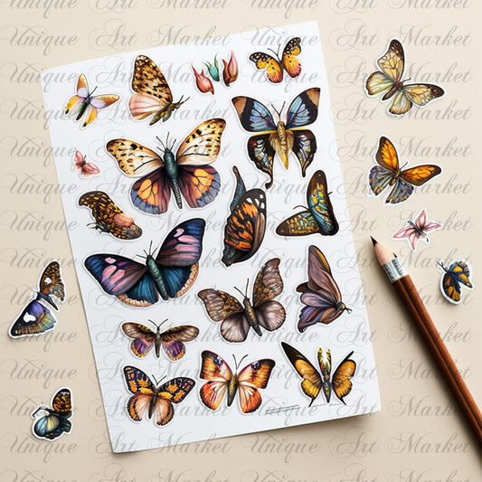 Fussy Cut Butterflies, Mega Bundle , +1100 butterflies, Floral, Butterflies, Butterfly, Printable, Stickers, Digital Download , Collage bugs