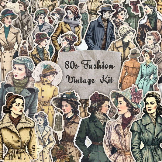 Fussy Cut Vintage fashion women ladies ephemera, printable, Australasian Sketcher Melbourne , PNG images, junk journaling, fussy cut, kit