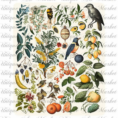 Junk Journal Kit, Fussy Cut, Bird, Bees, Bug, Beekeeper, Printable, Easter, Spring, Egg, Cricut, Ephemera, VOL 02 BUNDLE , Digital Download