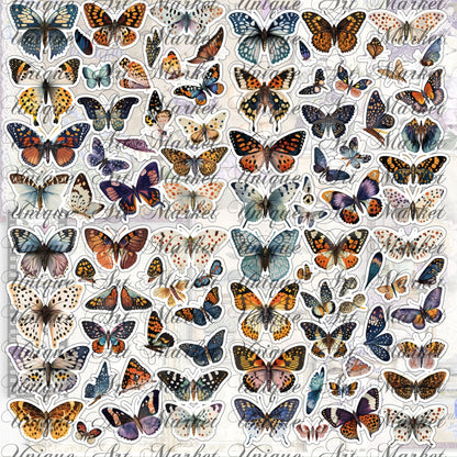 Fussy Cut Butterflies, Mega Bundle , +1100 butterflies, Floral, Butterflies, Butterfly, Printable, Stickers, Digital Download , Collage bugs