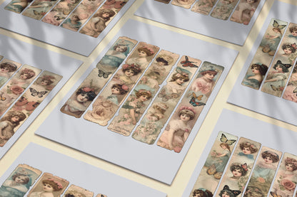 Vintage Victorian  printable bookmark , printable paper victorian digital collage sheet instant download mixed media journal art ephemera