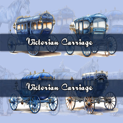 Victorian Girl fussy cut, Horses, carriages, blue theme, ephemera, junk journal, scrapbook, collage, digital printable, commercial use, Png
