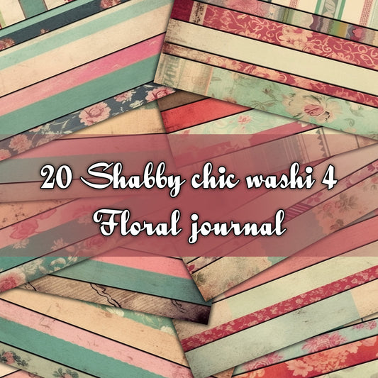 Vintage shabby chic washi Journal Pages, v07, Digital Papers, Shabby Chic Backgrounds , Scrapbooking Junk Journaling , Printable Download .