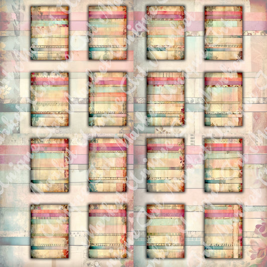 Vintage shabby chic washi Journal Pages, v09, Digital Papers, Shabby Chic Backgrounds , Scrapbooking Junk Journaling , Printable Download .