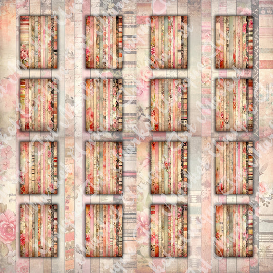 Vintage shabby chic washi Journal Pages, v10, Digital Papers, Shabby Chic Backgrounds , Scrapbooking Junk Journaling , Printable Download .