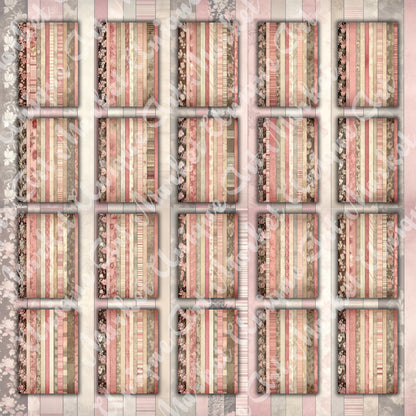 Vintage shabby chic washi Journal Pages, v08, Digital Papers, Shabby Chic Backgrounds , Scrapbooking Junk Journaling , Printable Download .