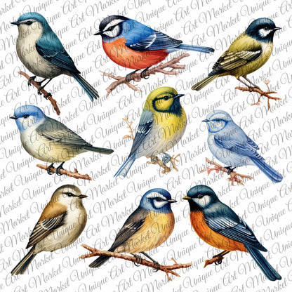 Vintage fussy cut birds flowers v4 kit , junk journal ephemera, birds stickers , digital printable, collage , scrapbooking , floral stickers