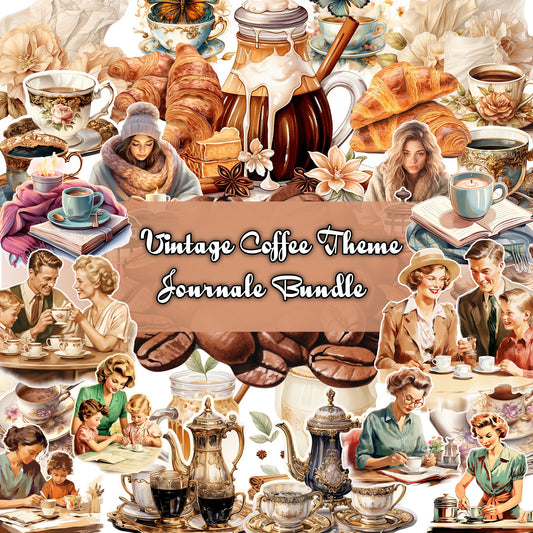 Vintage Coffee Delights: Over 80 Pages of Ephemera, Victorian Cups, Cat Cafés, and More - Perfect for Junk Journaling, Scrapbooking ephemera