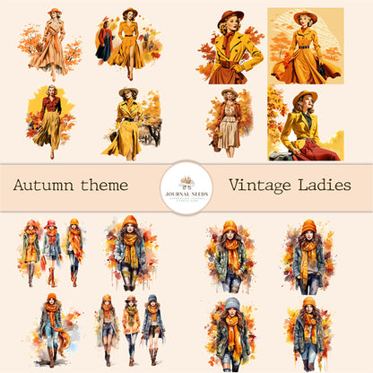 Autumn Harvest Delights: A Bounty of Printables for Journaling and Scrapbooking . Autumn Journal kit . Vintage Ephemera and fussy cuts