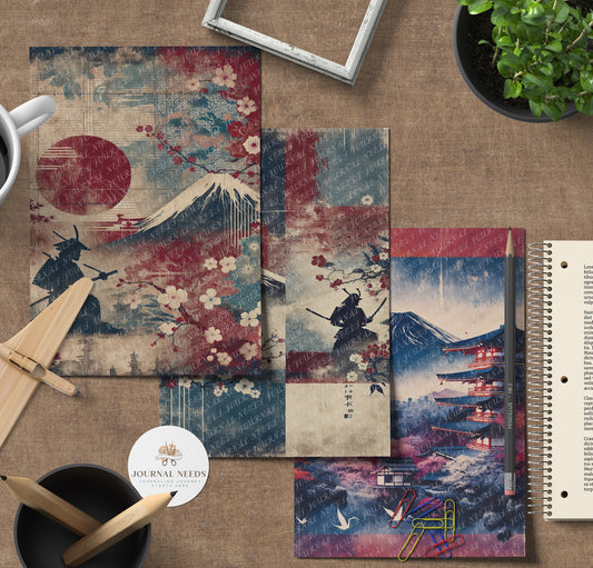 Whispers of Japan: A Grunge Aesthetic Journey through Vintage Nostalgia – Perfect for Junk Journaling & Scrapbooking Enthusiasts journal kit