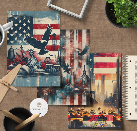 Vintage Americana Grunge: 15-Page Digital Collection for Scrapbooking and Junk Journaling - JPG & PDF - junk journal pages - united states