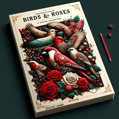 Christmas Flora & Fauna Clipart Bundle: 17-Sheet Collection for Junk Journaling and Crafting