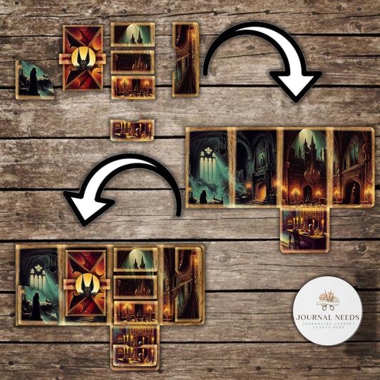 Ghostly Crafting Adventure: Digital Haunted House Folio for Junk Journals - junk journaling -  gothic journals -  spooky - digital downloads