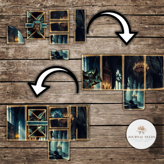 Spectral Artistry: Haunting Digital Haven for Junk Journals - Crafting Gothic Vibes, Spookiness, gothic journals and Digital Downloads