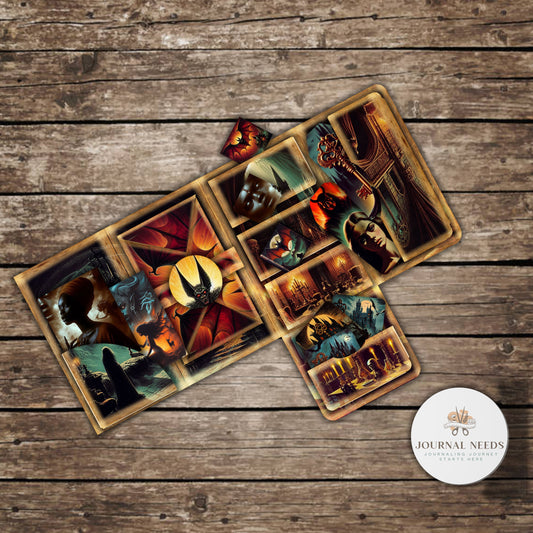 Ghostly Crafting Adventure: Digital Haunted House Folio for Junk Journals - junk journaling -  gothic journals -  spooky - digital downloads