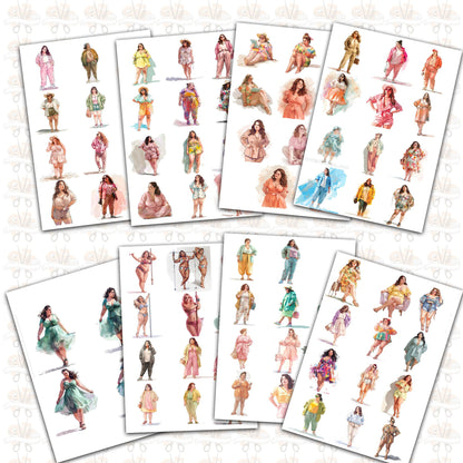 chubby beauty - Curvy Couture: A Digital Collection of + 230 Fashionable Images for Junk Journaling and Scrapbooking Enthusiasts fussy cuts