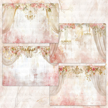 BRUSHED ELEGANCIA SPIRIT . 40 floral background papers for junk journal and scrapbook , digital download, collage sheets folded A4  size