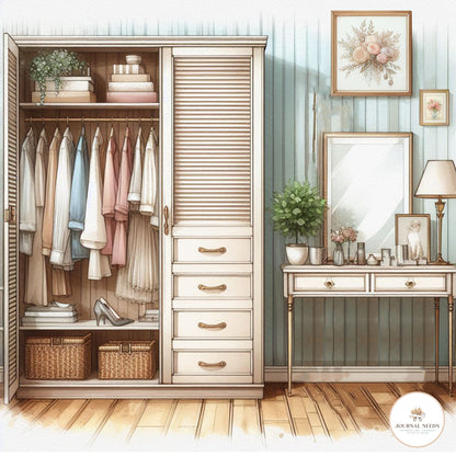 Vintage Country Retreat Pop-Up Journal Kit: Charming Rustic Elegance for Creative Souls - JPG & PDF Formats Included